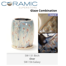 Birch SW131 over Galaxy SW156 Stoneware Combination Birch SW131 over Galaxy SW156 Stoneware Combination